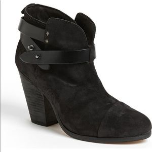 Rag & Bone Harrow Bootie in Asphalt Waxy